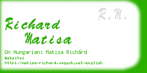 richard matisa business card
